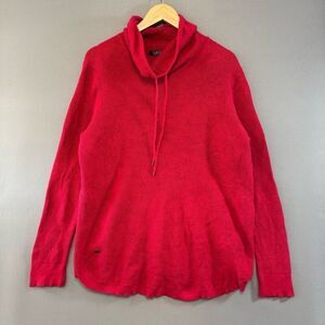 Lauren Ralph Lauren Knit Red Sweater Size 1X Cotton Blend Mock Neck